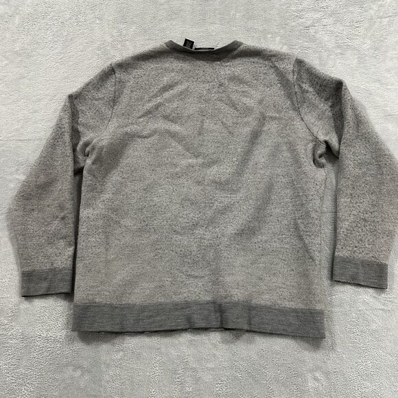 Calvin Klein CK‎ Sweater Men 2XL Grey Italian Hilo Yarn V-Neck Merino Wool READ - Picture 3 of 11